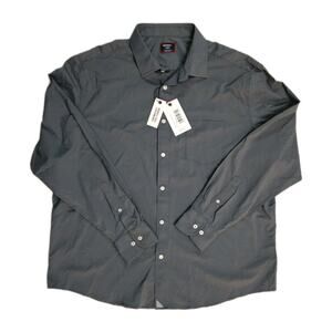 Untuckit Gironde Shirt Men's XL Gray Relaxed Fit Wrinkle Free performance